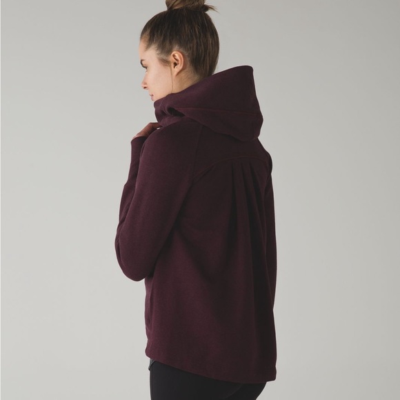 Lululemon Pleat To Street Hoodie Heathered Bordeaux Drama - 4 - Picture 2 of 9